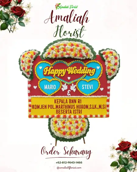 Papan Bunga Pernikahan Curug Sulanjana